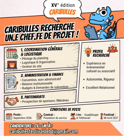 CARIBULLES RECHERCHE UN.E CHEF.FE DE PROJET !